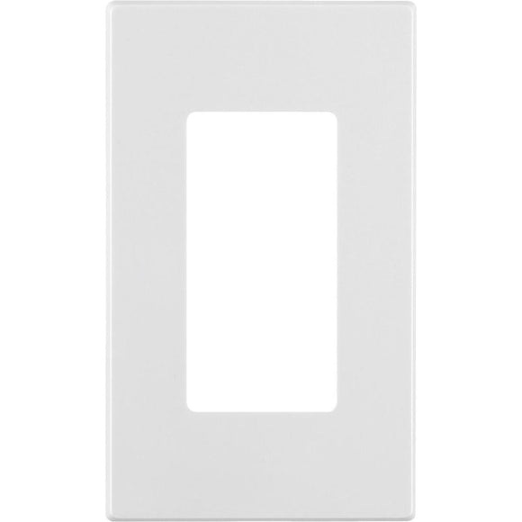 Leviton Decora Plus 1-Gang Poly Carbonate Screwless Decorator Wall Plate, White