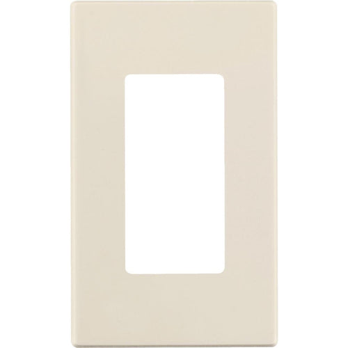 Leviton Decora Plus 1-Gang Poly Carbonate Screwless Decorator Wall Plate, Light Almond