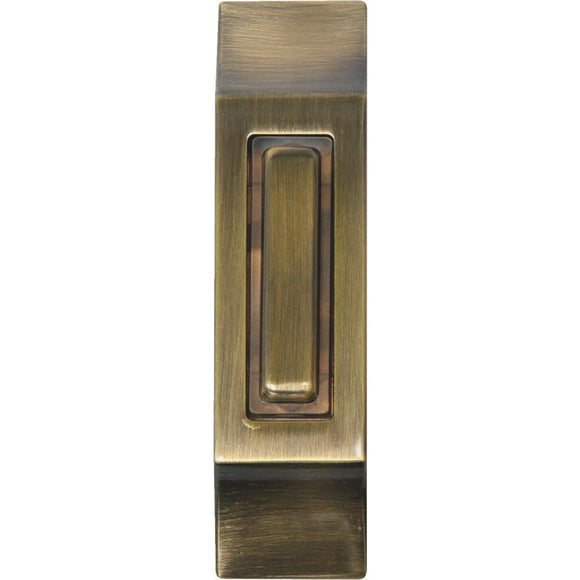IQ America Wired Antique Brass Lighted Doorbell Button