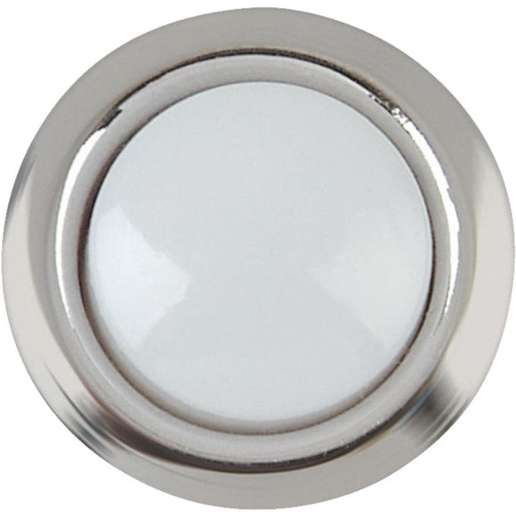 IQ America Wired Silver Round Lighted Doorbell Push-Button