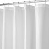 iDesign 72 In. x 72 In. Carlton White Button Hole Polyester Shower Curtain