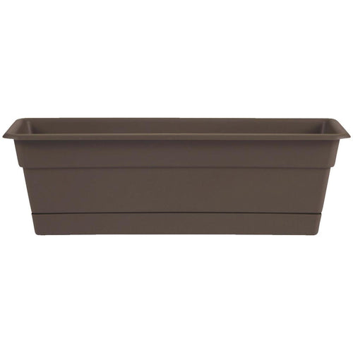 Bloem Dura Cotta 24 In. Plastic Chocolate Flower Box