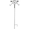 Panacea 78 In. Brown Steel Perching Birds Weathervane Double Shepherd Hook