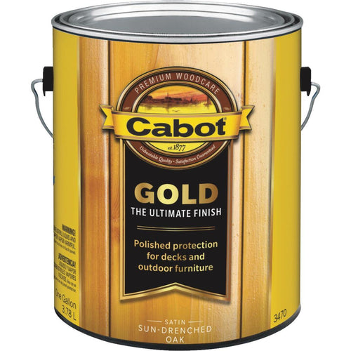 Cabot Gold Exterior Stain, Sun-Drenched Oak, 1 Gal.