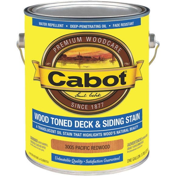 Cabot Alkyd/Oil Base Wood Toned Deck & Siding Stain, Pacific Redwood, 1 Gal.