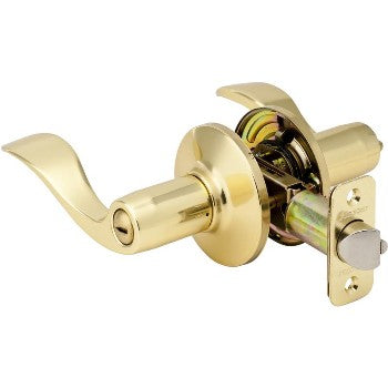 Master Lock WL0303D Privacy Lock, Wave ~ Polished Brass