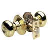 Master Lock Residential Grade 3 Door Hardware Biscuit Style Knob Entry Door Lock; Polished Brass (Polished Brass)