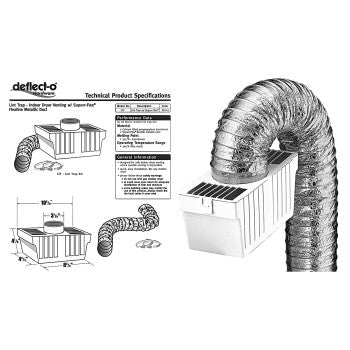 Deflect-O LTF Lint Trap / Super Duct Kit ~ Indoor