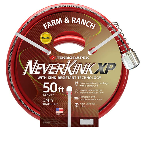 Teknor Apex Neverkink Xtreme Performance Farm and Ranch Hose, 3/4-In. x 75-Ft. (3/4 x 75')