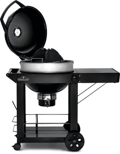 Napoleon PRO Charcoal Kettle Grill with Cart Black (22-inch Diameter)