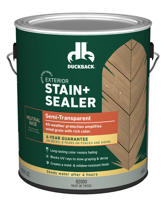 Duckback® Semi-Transparent Neutral Base Exterior Stain + Sealer 1 Gallon (1 Gallon)