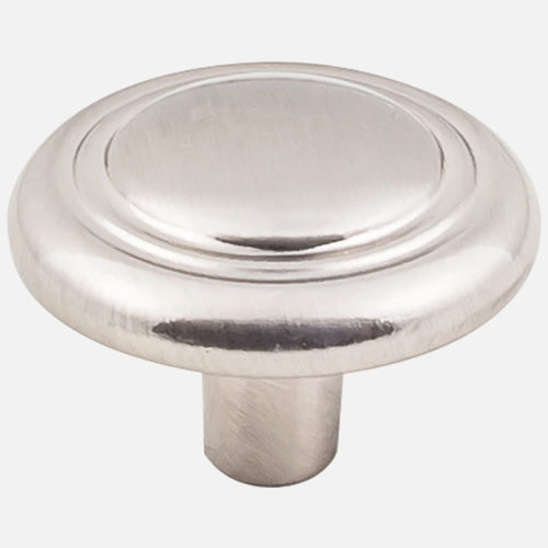 Kasaware 1-1/4 Diameter Traditional Knob with Stepped Ring, 4-pack Satin Nickel Finish (1-1/4, Satin Nickel Finish)